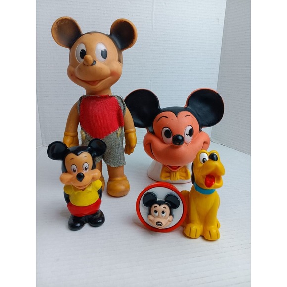 Vintage Mickey Mouse Toy lot . Mickey & Friends. - Picture 1 of 11